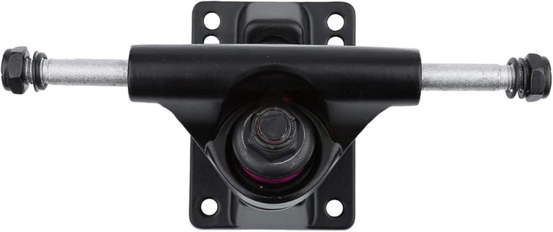 Skateboard Trucks, 2pcs 3.25inch Aluminium + Mg Alloy Longboard Skatebaord Accessory Outdoor Supply(Black) - Image 3