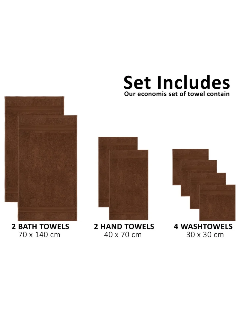 Bliss Casa Bliss Casa 8 Piece Towel Set; 2 Bath Towels, 2 Hand Towels and 4 Washcloths - 550 GSM 100% Combed Cotton Quick Dry Highly Absorbent Thick Bathroom Towels - Soft Hotel Quality for Bath and Spa