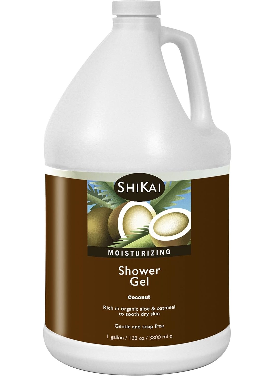 SHIKAI - ShiKai Daily Moisturizing Shower Gel Coconut 1 Gallon  Gentle SoapFree Formula  with Aloe Vera  Oatmeal for Soft Healthy Skin  Dry Skin Relief - Image 1