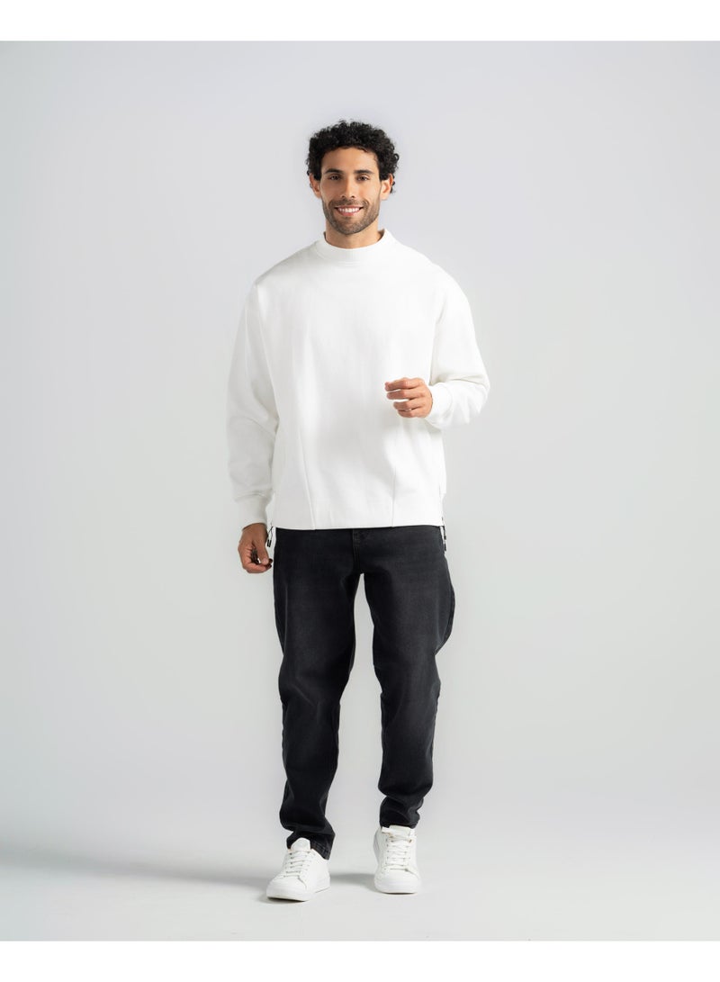 دوت بنطلون جينز بقصّة مريحة مع تأثير مغسول - Image 5