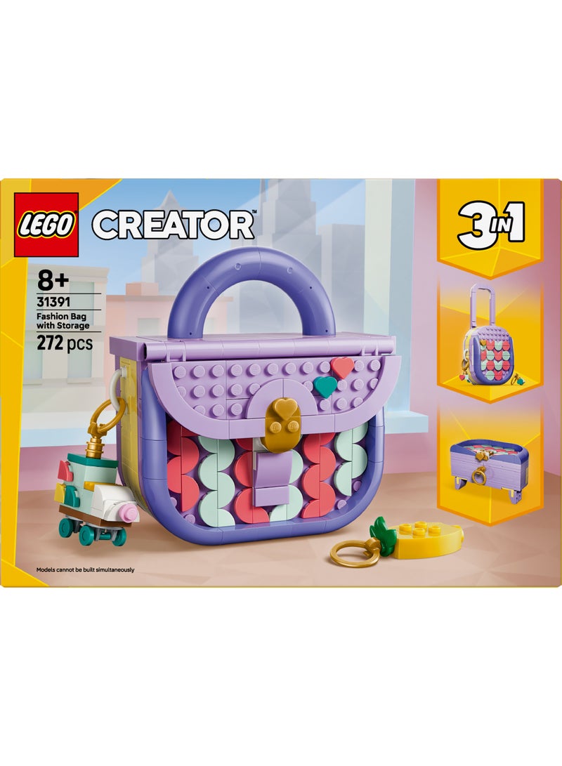 LEGO Creator 3 in 1 Art Fashion Bag with Storage Toy 31391 (Age 8+, 272 Pieces) - Image 3