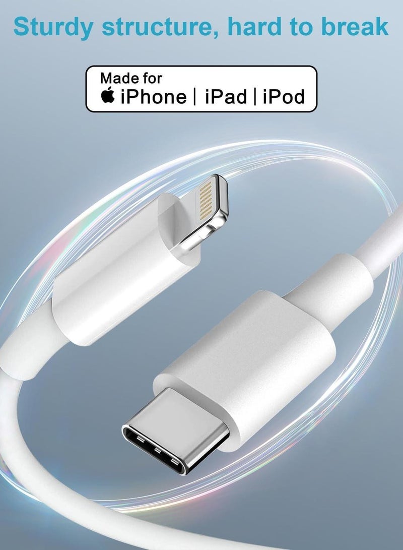 Apluynm iPhone 20W Fast Charger | USB C Wall Fast Charger with USB C to Lightning Cable Compatible with iPhone 14/14 Pro/14 Pro Max/13/12/SE2020/11/XR/XS Max/X/iPad  - Image 3