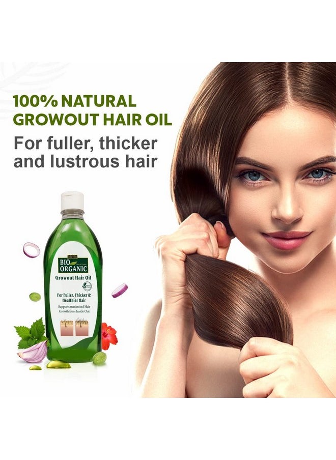 Bio Organic Growout Hair Oil For Hair Growth 100% Organic And Vegan That Combats Dandruff, Flaky Scalp, Frizz And Split Ends -500Ml - pzsku/Z5BACB9E96FBBD7195CAEZ/45/_/1733729851/298290e0-c396-4d10-beeb-a0d8e07a5406