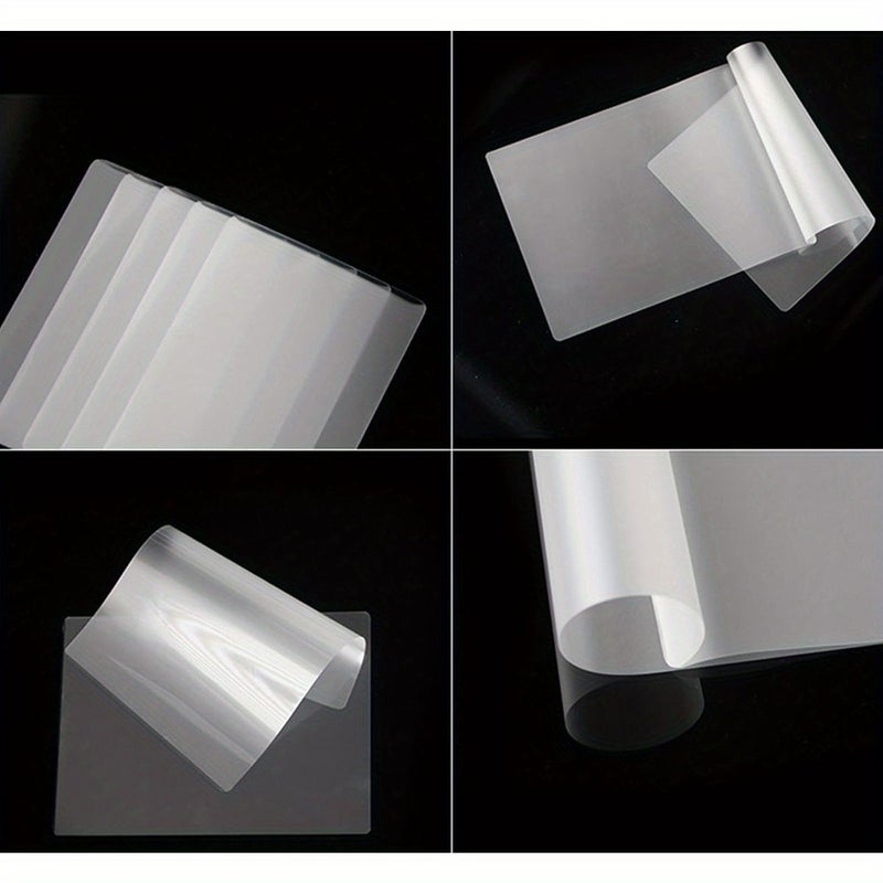 100 ورقة 3R 95x135 مم أكياس تغليف حراري شفافة من فيلم PVC للحام الحراري مناسبة للاستخدام مع السبورة الجافة ومناسبة للصور الصغيرة وآلات التغليف بحجم الرسائل - Image 5
