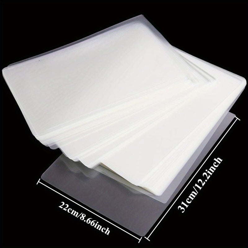 100 ورقة 3R 95x135 مم أكياس تغليف حراري شفافة من فيلم PVC للحام الحراري مناسبة للاستخدام مع السبورة الجافة ومناسبة للصور الصغيرة وآلات التغليف بحجم الرسائل - Image 3