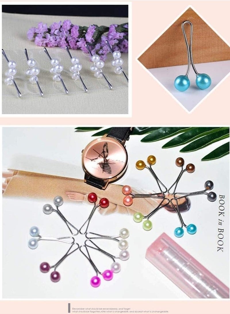 12pcs Muslim Hijab Clip Pins Simulated Pearl Women Girls Scarf Shawl Brooch Clip Hijab Buckles - Image 3