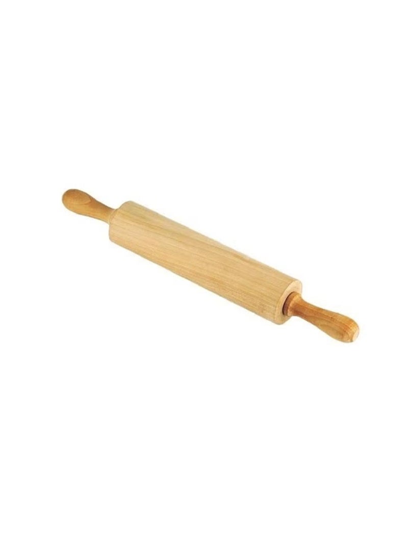 Beige wooden dough roller, 25 cm