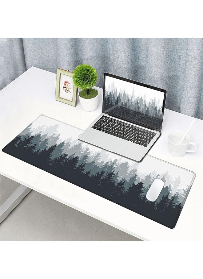 Generic - Gaming Large Mouse Pad, Keyboard Mouse Mat, Desk Pad, Laptop desk mat, Non-Slip Rubber Base with Stitched Edges Mousepad, 900mm x 400mm Misty Forest Tree - Image 1