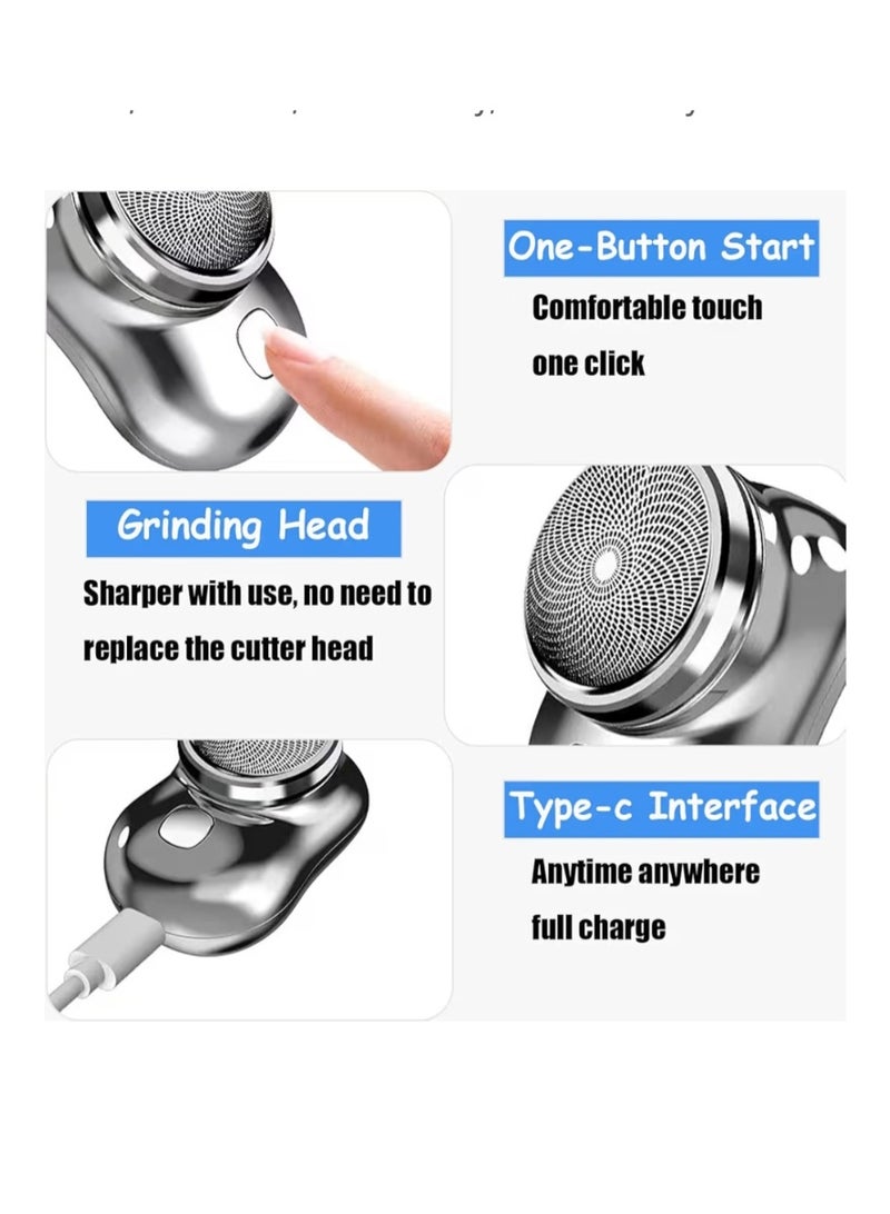AWH Mini-Shave Portable Electric Shaver for Men, New Upgrade Rechargeable Mini Razor Easy One-Button Use Suitable for Home,Car Travel,Christmas,Father's Day,Mother's Day Gift - Image 4