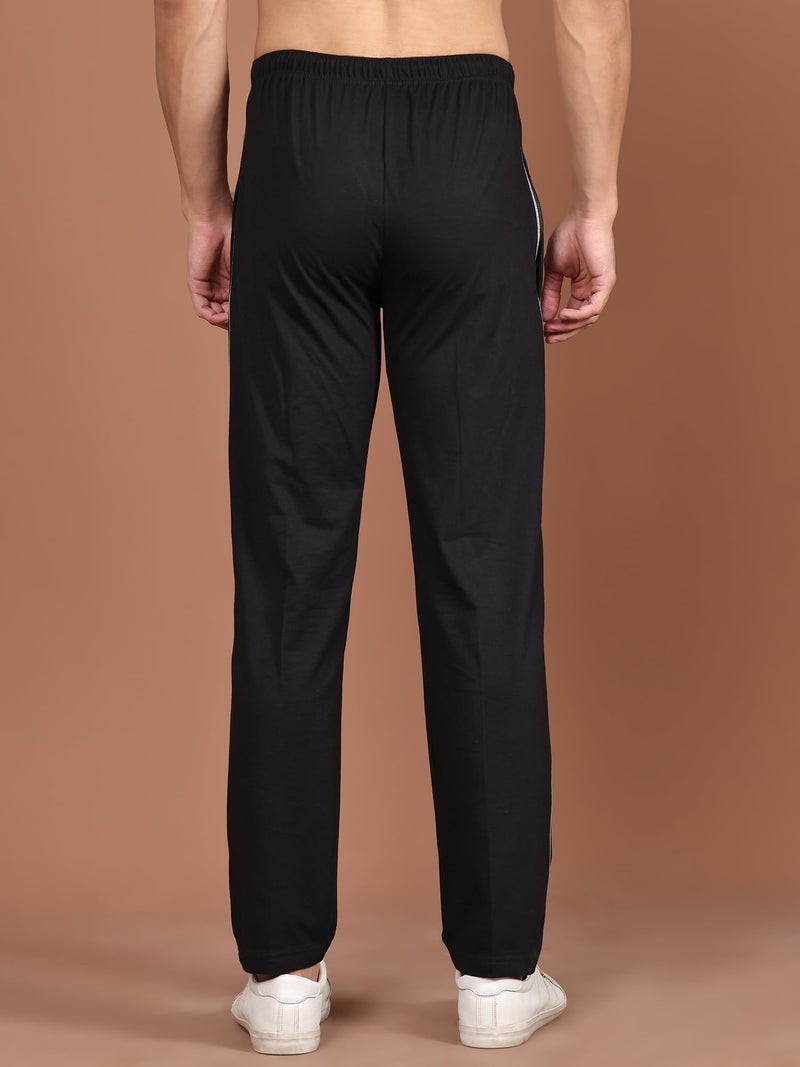 Mack Jonney Men Mid Rise Regular Fit Trackpants Black Medium Pack of 1-DD1BLACKM01 - Image 3