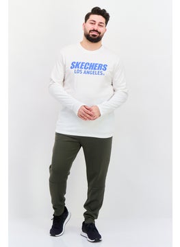 SKECHERS Men Sportswear Fit Long Sleeve Training T-Shirts, White  - Image 4