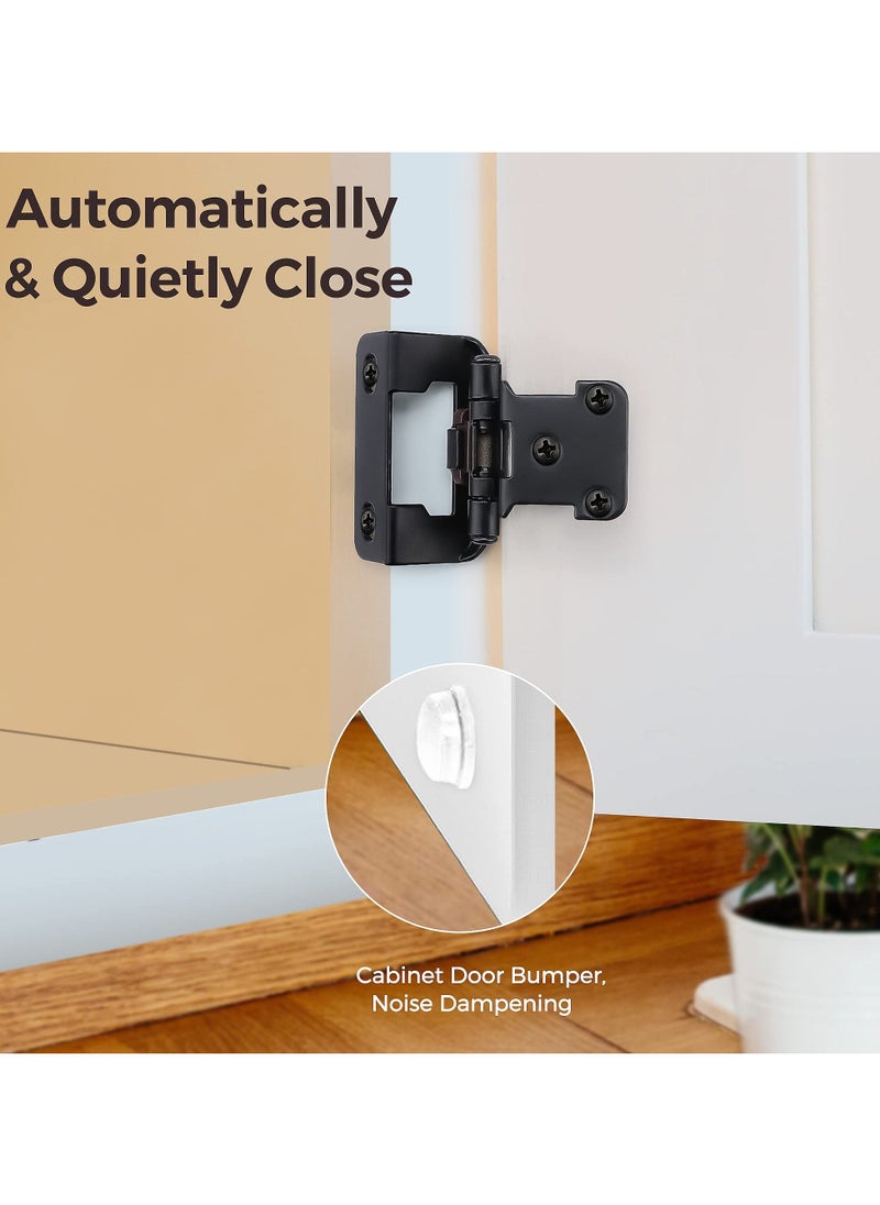 10 Pcs 1/2 inch Overlay Kitchen Cabinet Hinges, Self Closing Cabinet Door Hinges Semi-Concealed Hinges Soft Close Cabinet Door Hinges Home Essentials Cabinet Hardware Accessories  - Image 5