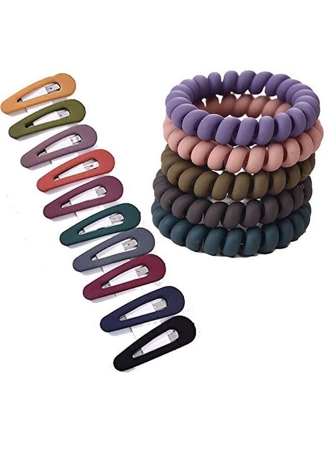 كرونيكس مجموعة من 15 قطعة من مشابك الشعر النسائية المصنوعة من البلاستيك والمعدن غير اللامع للاستخدام اليومي مع سلك مطاطي من CHRONEX - Image 1