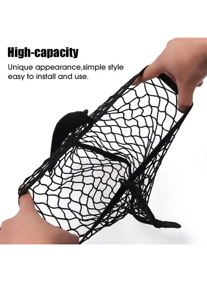 25x45 Elastic Net Bag For Car Storage Organizing Interior Supplies Securing Items Like Fire Extinguisher - Image 2