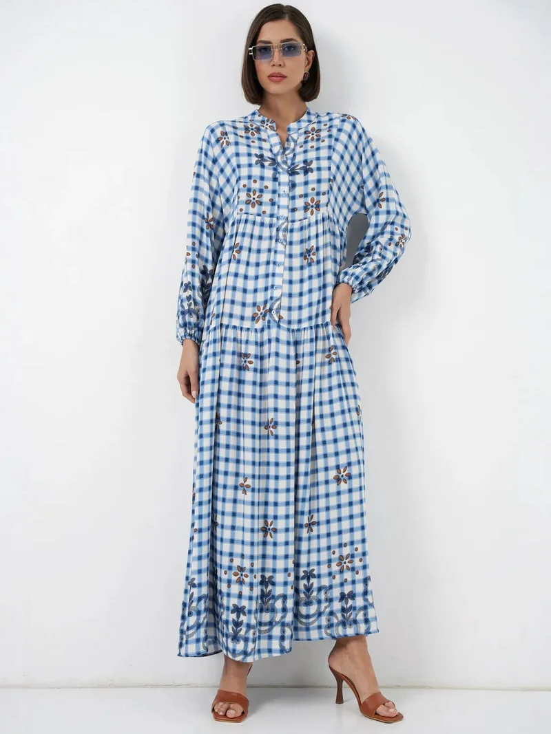 بيغ دارت BDART Patterned V-Neck Maxi Dress