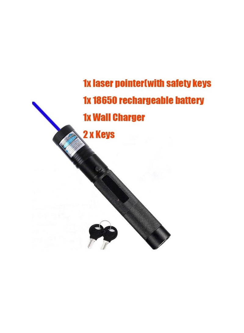 مؤشر ليزر قابل للتعديل بؤري مقاوم للماء 1 قطعة، لعبة مؤشر ليزر للحيوانات الأليفة، قلم عرض صوتي، مؤشر فلكي، مناسب للصيد، اجتماعات المكتب، مع بطارية وشاحن - Image 4