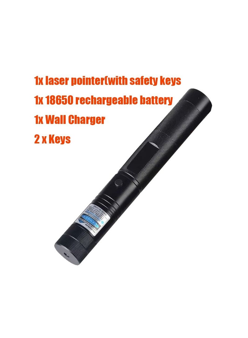 مؤشر ليزر قابل للتعديل بؤري مقاوم للماء 1 قطعة، لعبة مؤشر ليزر للحيوانات الأليفة، قلم عرض صوتي، مؤشر فلكي، مناسب للصيد، اجتماعات المكتب، مع بطارية وشاحن - Image 3