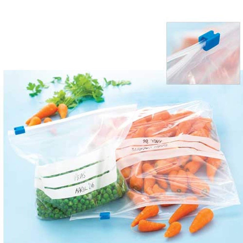 INKulture Plastic Food Storage Re-Usable Bag Safe for Freezer & Microwave 10 Pcs (Clear);Size Extra Large(12" X 16") - Image 2
