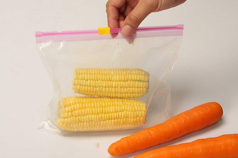 INKulture Plastic Food Storage Re-Usable Bag Safe for Freezer & Microwave 10 Pcs (Clear);Size Extra Large(12" X 16") - Image 3