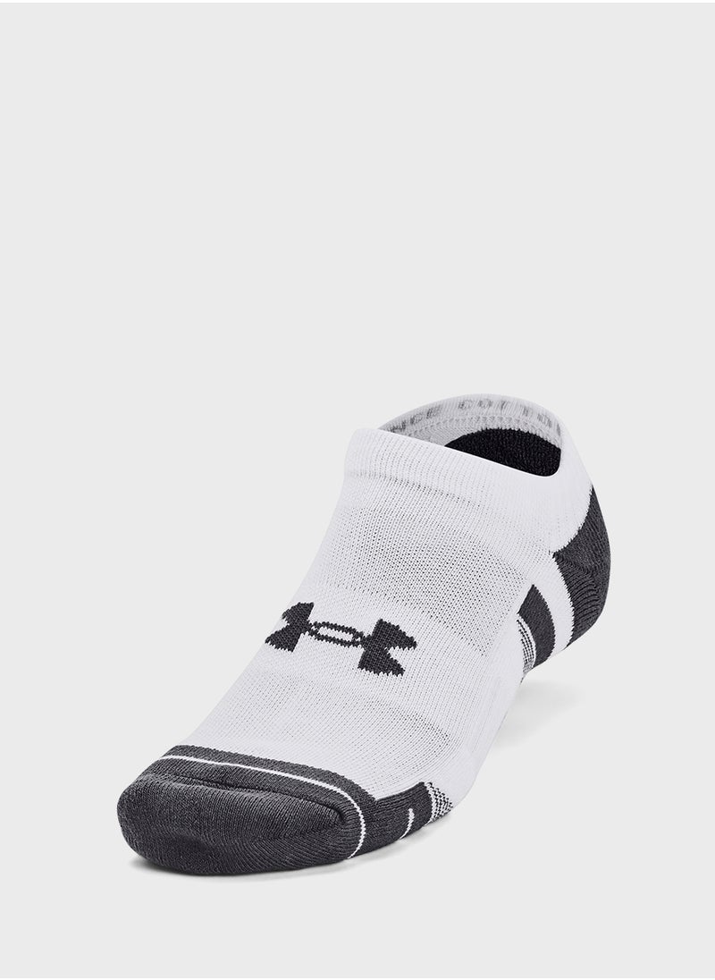 UNDER ARMOUR - Unisex Performance Cotton No Show Socks (Pack of 3) - Image 1
