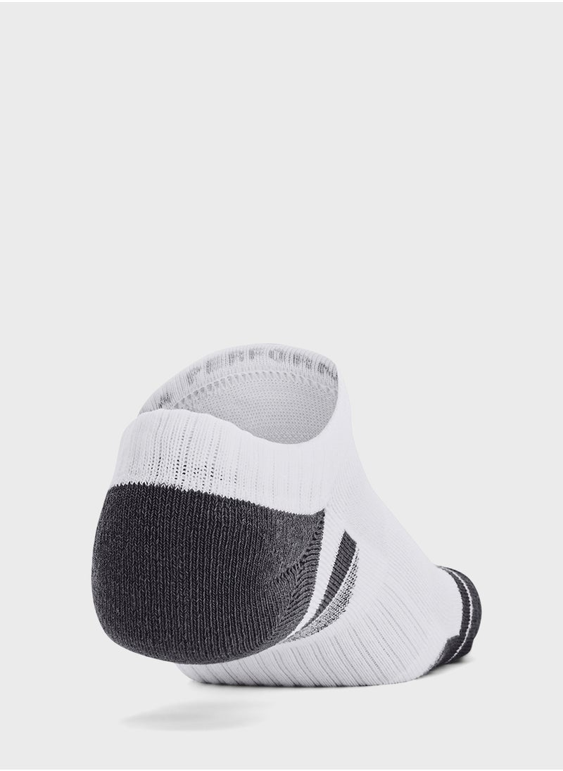 UNDER ARMOUR - Unisex Performance Cotton No Show Socks (Pack of 3) - Image 1