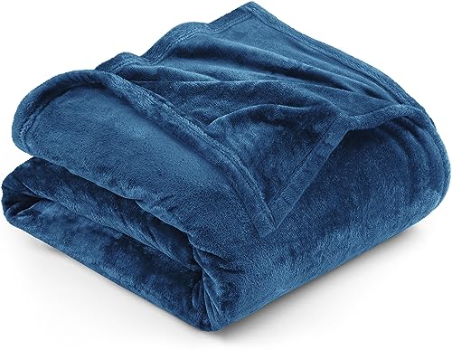 Utopia Bedding Fleece Blanket King Size Royal Blue 300GSM Luxury Fuzzy Soft AntiStatic Microfiber Bed Blanket 90x102 Inch
