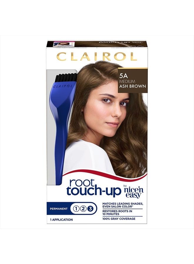 CLAIROL Root Touch-Up by Nice'n Easy Permanent Hair Dye, 5A Medium Ash Brown Hair Color, Pack of 1 - Image 1