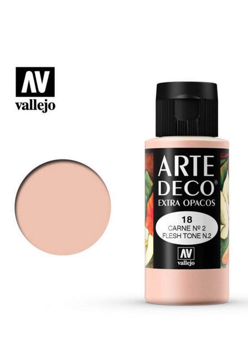 Vallejo Art Deco Flesh Tone 60ml – Natural Skin Tone Acrylic Paint -(85018)