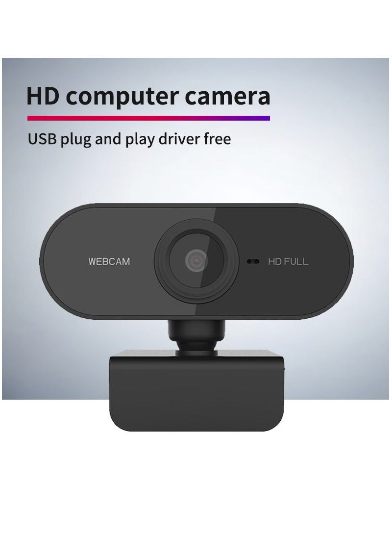 Gasin 1080P High Definition Computer Webcam USB Webcam Conference Camera Built-in Microphone - Image 1