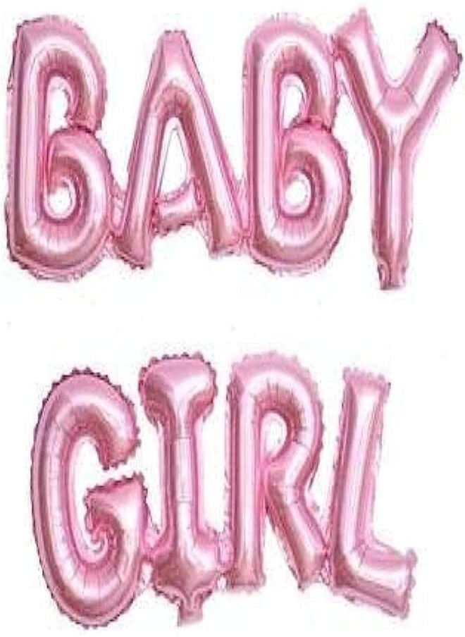 Salux - Baby Girl - Pink - Party Decoration Baby Shower Feast Letter Foil Balloon - Image 1