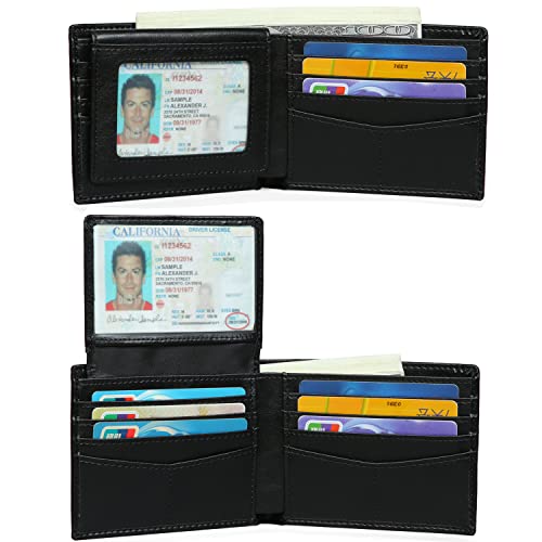 Huztencor AirTag Wallet Minimalist Front Pocket Mens Wallet for Apple Air Tag Oil Black - Image 3