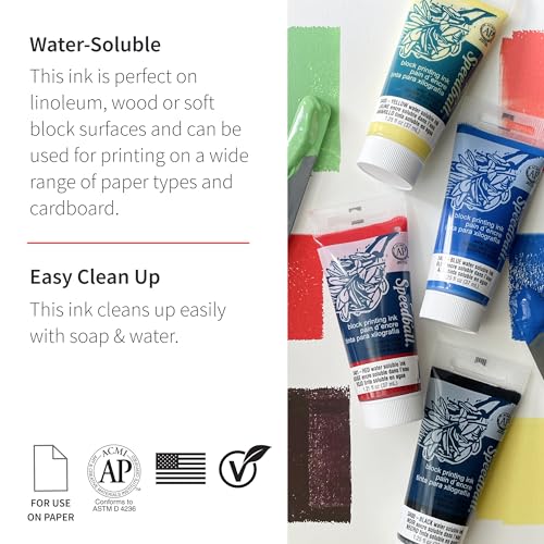 Speedball Water-Soluble Block Printing Ink, 5-Ounce Tube (Copper) - Image 2