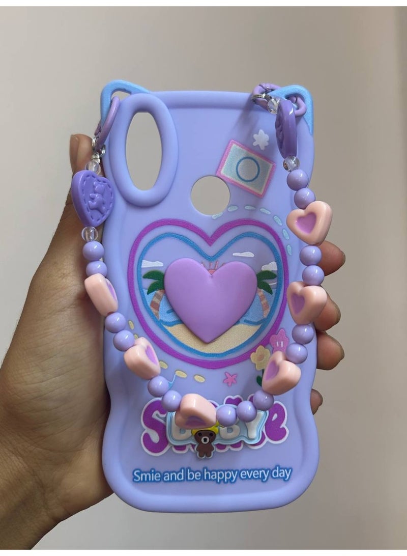 جراب خلفي بتصميم كرتوني جديد علي شكل قلب وعليه كلمه BABY متوافق مع هاتف هواوي Y9 2019 - Image 2