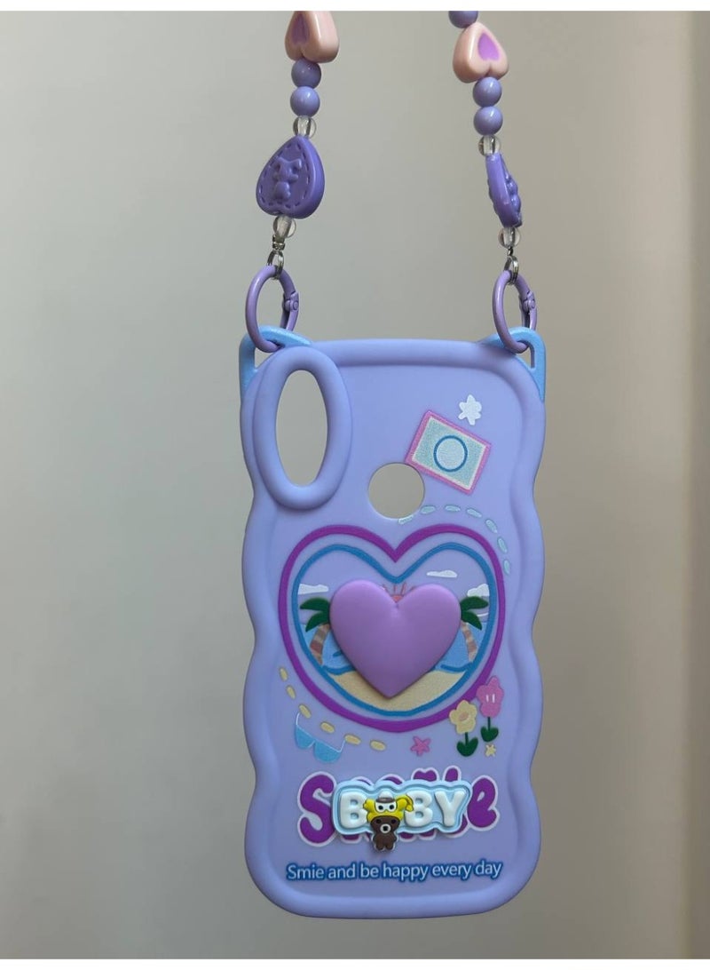 جراب خلفي بتصميم كرتوني جديد علي شكل قلب وعليه كلمه BABY متوافق مع هاتف هواوي Y9 2019 - Image 1