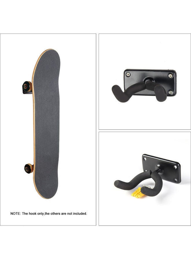Y&D 2-Piece Skateboard Wall Mount Hook Black  - Image 4