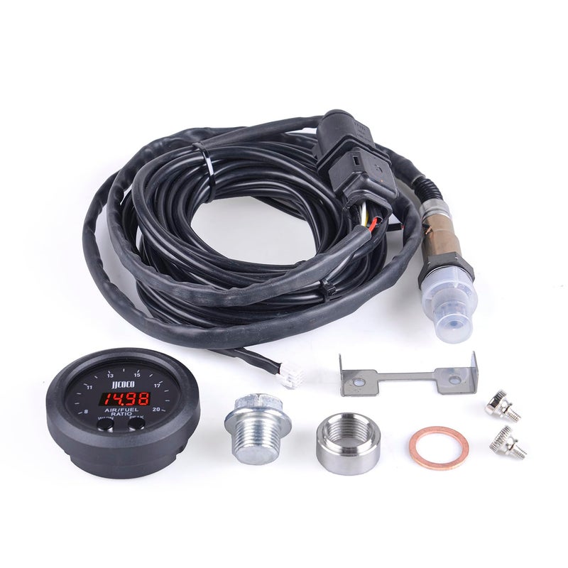 ZHSYMX Universal Digital Wideband AirFuel Ratio AFR Gauge  211652mm  Wideband UEGO AFR O2 Oxygen Sensor Controller Gauge