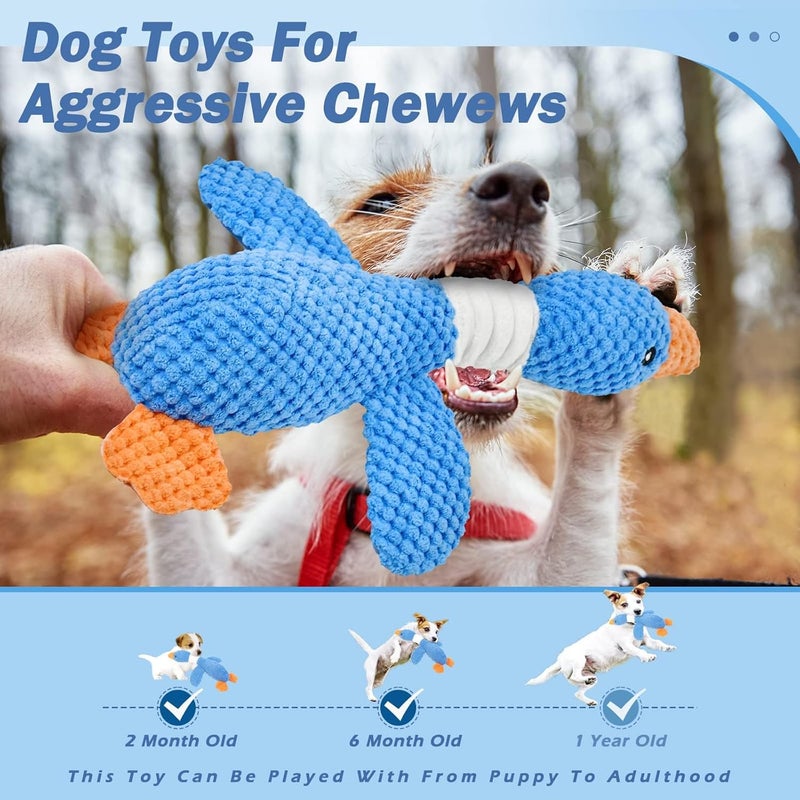 KASTWAVE Indestructible Plush Dog Toys for Aggressive Chewers – Durable Crinkle & Squeaky Chew Toys for Puppies and Dogs, Suitable for Small, Medium & Large Breeds, Teething & Heavy Chewers - Image 3