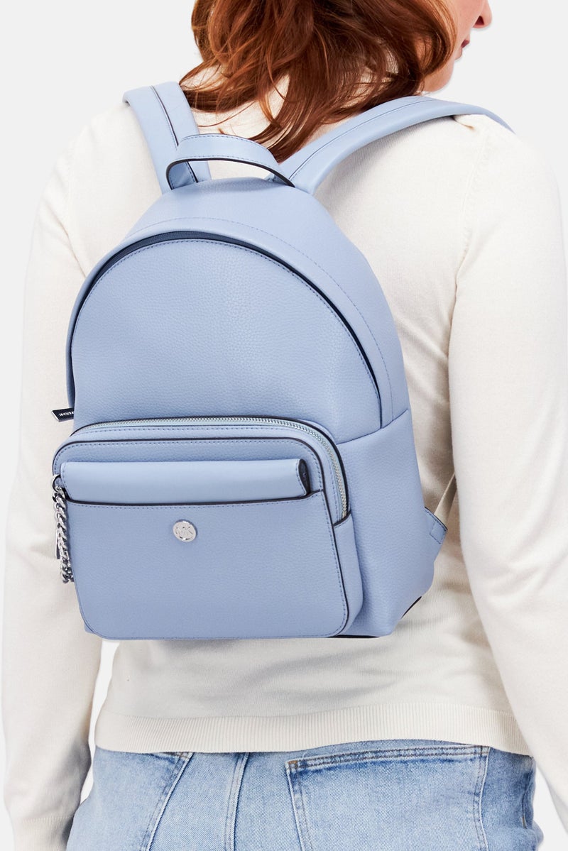 Michael Kors Women Maisie 2in1 Pebble Leather Backpack 25 L x 37 H x 16 W cm, Pale Blue  - Image 2