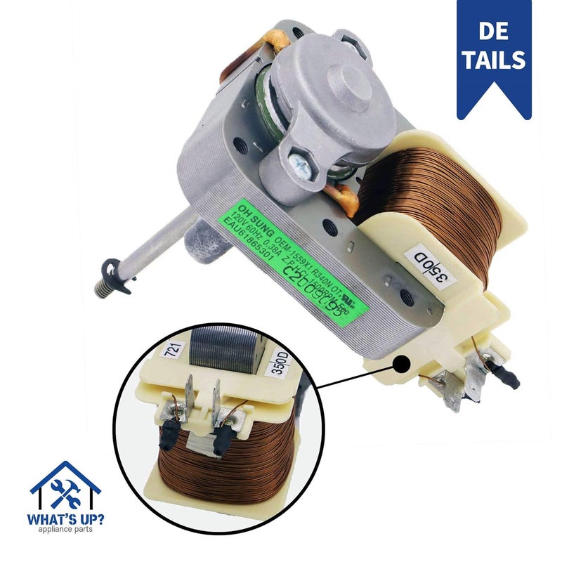What 's Up ما الأخبار؟ EAU61865301 فرن الحمل الحراري مروحة محرك استبدال لمدى LG يستبدل EAU60722701 - Image 3