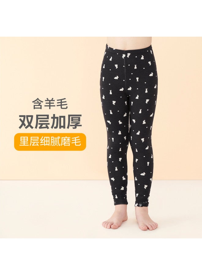 Long time companion double-layer Thickened Girls' School Pants, Wearable As Outerwear For Warmth - Image 3
