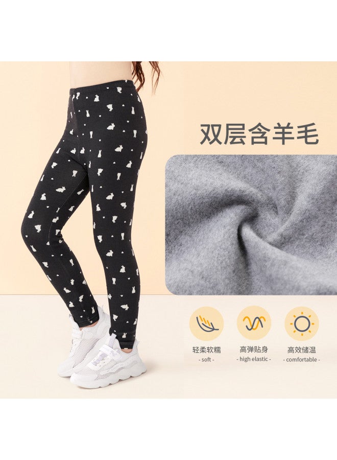 Long time companion double-layer Thickened Girls' School Pants, Wearable As Outerwear For Warmth - Image 2
