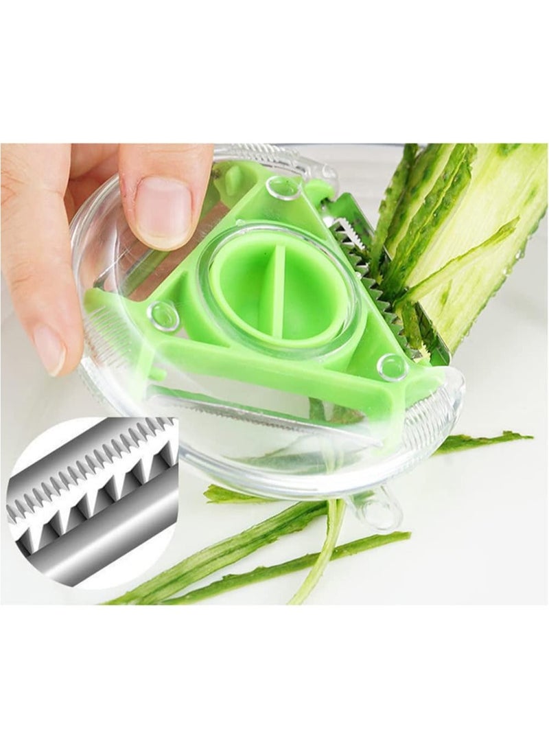 3 in 1 Peeler Set [ Multi Style Stainless Steel Peeler ] [ Potato Peeler Apple Peeler ] Perfect for Peeling Vegetables & Fruits [ Three Blade Design ]  - Image 2