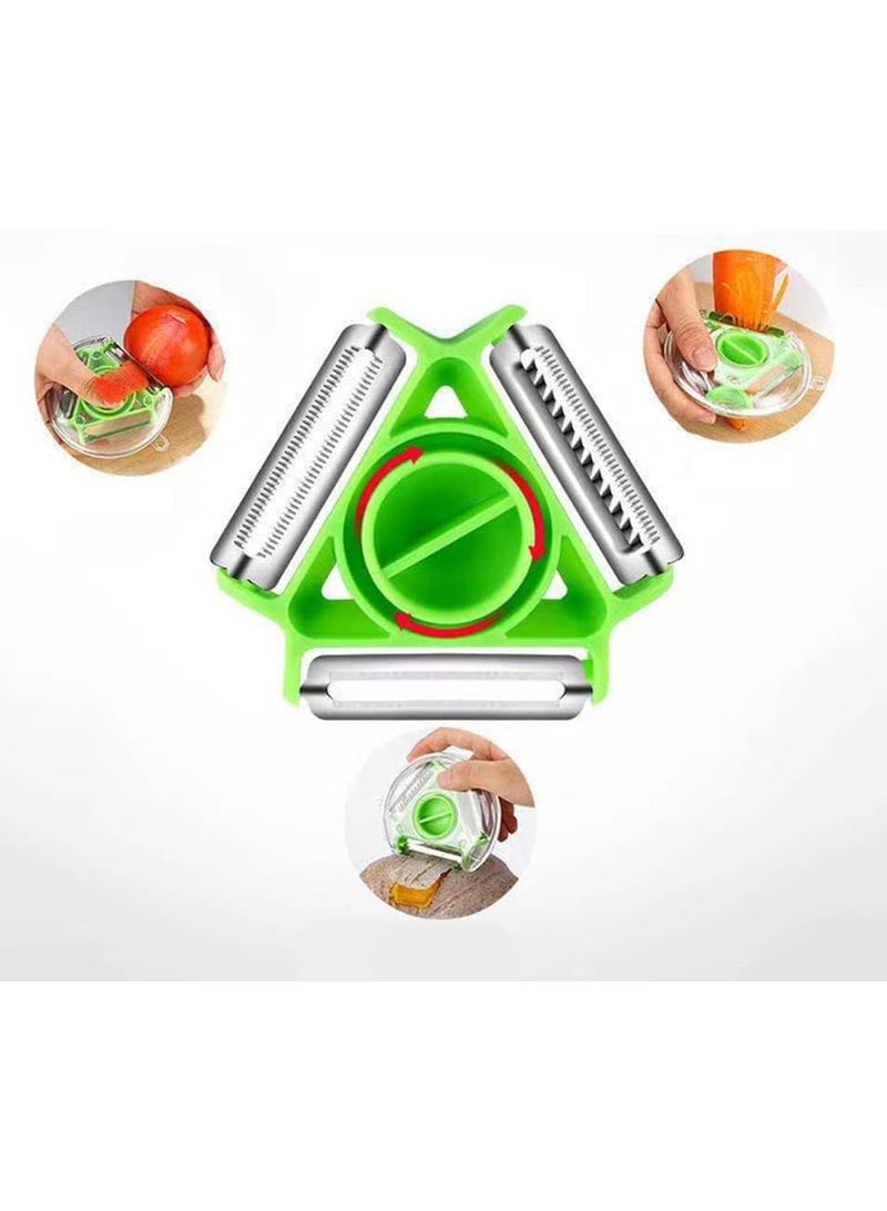 3 in 1 Peeler Set [ Multi Style Stainless Steel Peeler ] [ Potato Peeler Apple Peeler ] Perfect for Peeling Vegetables & Fruits [ Three Blade Design ]  - Image 3