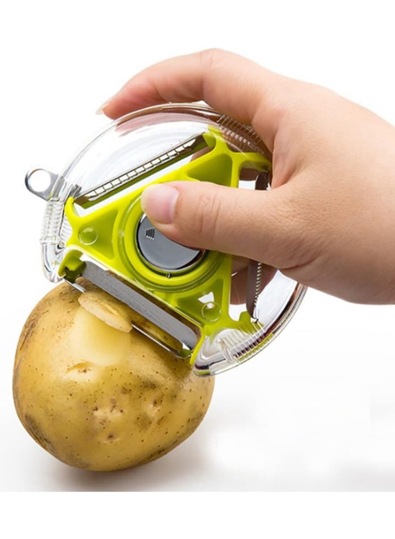 3 in 1 Peeler Set [ Multi Style Stainless Steel Peeler ] [ Potato Peeler Apple Peeler ] Perfect for Peeling Vegetables & Fruits [ Three Blade Design ]  - Image 5