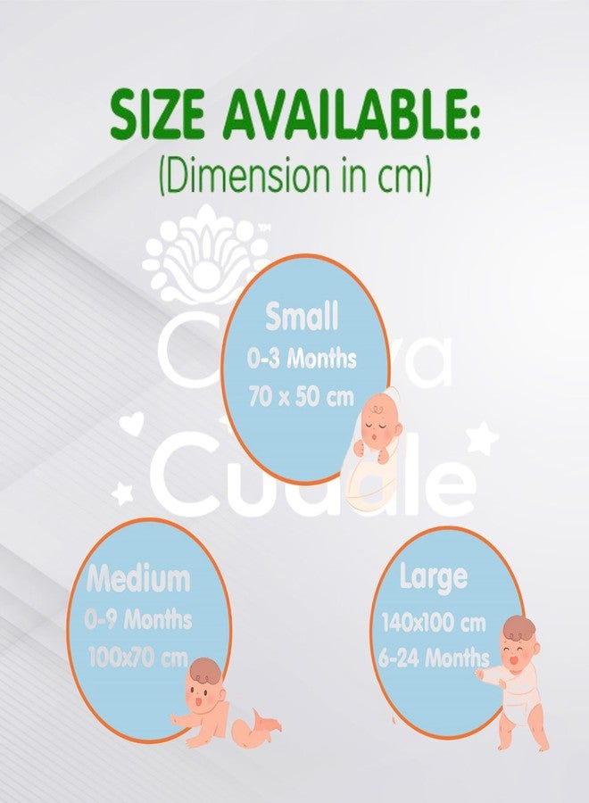 Creeva Cuddle Baby Bed Protector - Waterproof & Breathable Fleece Dry Sheet, Reusable & Washable (140 cm x 100 cm, Ocean Blue) - Image 4