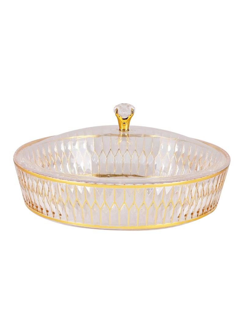 BLACKSTONE - Round Acrylic Tray Comes with Stylish Lid 30CM - Image 1