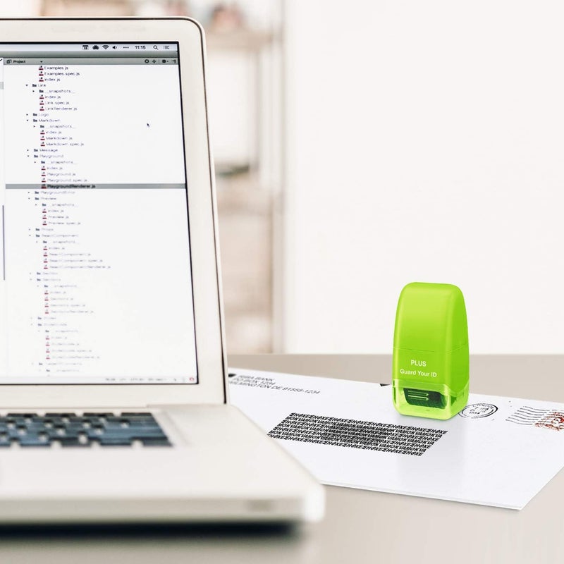 Plus Guard Your ID Identity Protection Stamp Roller, Green, IS-520CM - Image 5