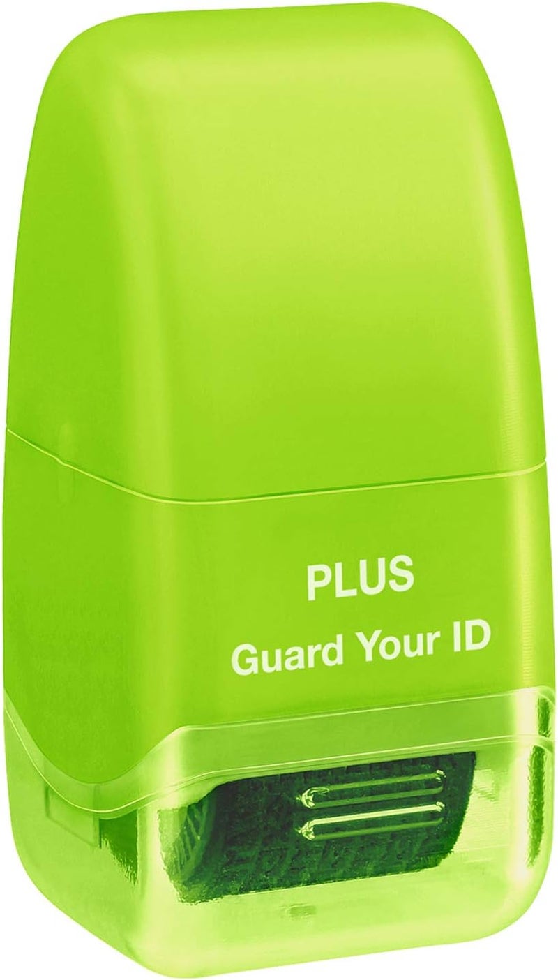 Plus Guard Your ID Identity Protection Stamp Roller, Green, IS-520CM - Image 1