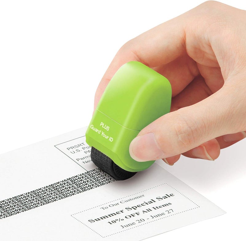 Plus Guard Your ID Identity Protection Stamp Roller, Green, IS-520CM - Image 3