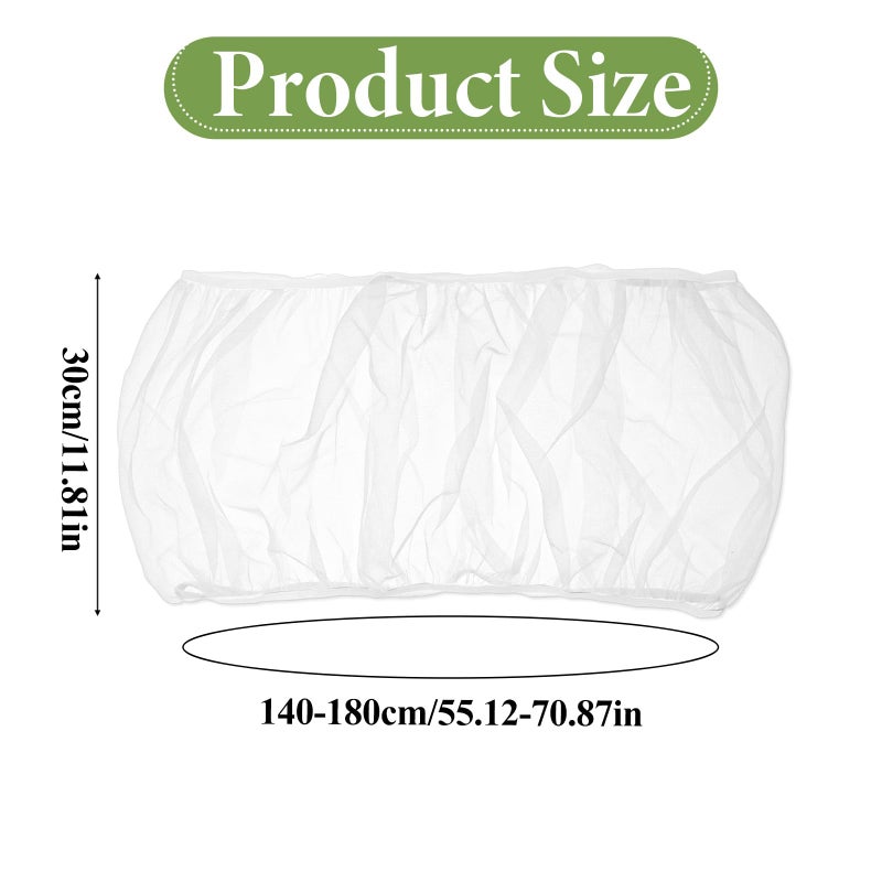 Trinkrittey Bird Cage Seed Catcher White Bird Cage Net Cover Adjustable Birds Cages Netting Seed Catcher Stretchy Birds Cages Guard for Parrot Enclosures - Image 2
